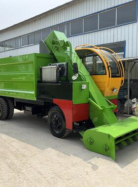 四轮自走式车牛清HTL粪堆积厚层粪铲粪车运输流舍淌粪刮板扒式粪