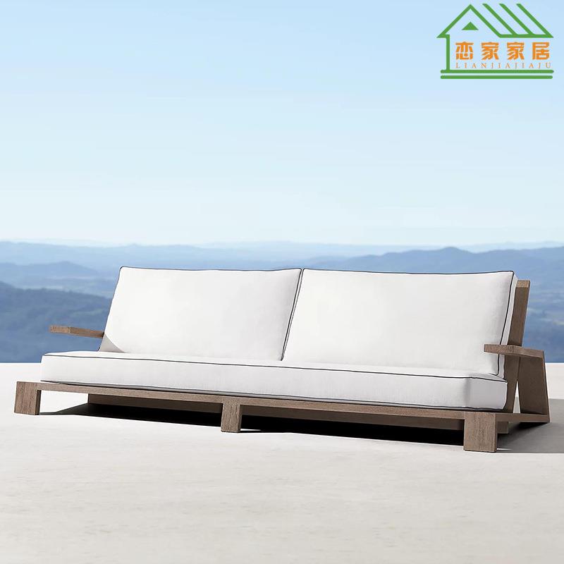 高档户外柚木沙发庭院BM56沙发别墅露天实木台沙发茶几休闲阳组室