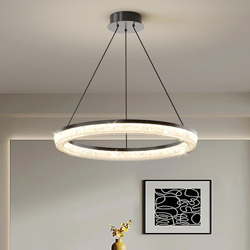 116客厅吊现代简约计设师圆环圈圈意式极灯简轻奢2025新款年餐厅