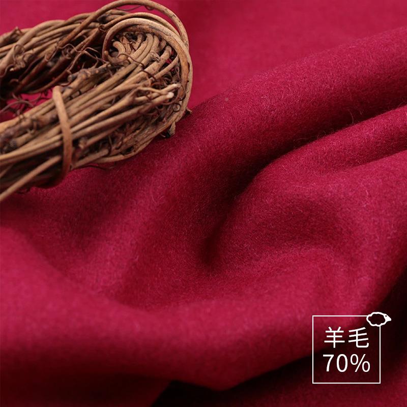 QXE单面短顺羊面料十开司米尼克服面料布三粒粒毛呢山工厂绒粗毛