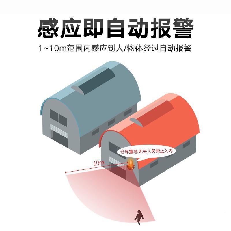 YS-警0声1W微路波感应YS-01W人体车辆语音光报器户外口工地语音提