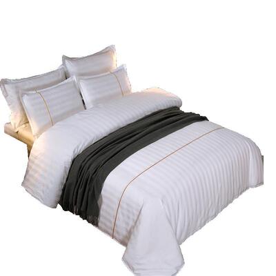 星酒用床品四件套宾专馆床单被套白色布草GEP民宿被子级被店褥一