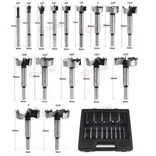 平翼木钻套装16件孔套英制钻头桌面圆形木板打锁门铰链钻工开TPR