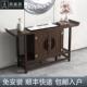 新中式 玄关柜禅意条案入门门厅柜子实木轻奢简约中式 玄关台胡桃色