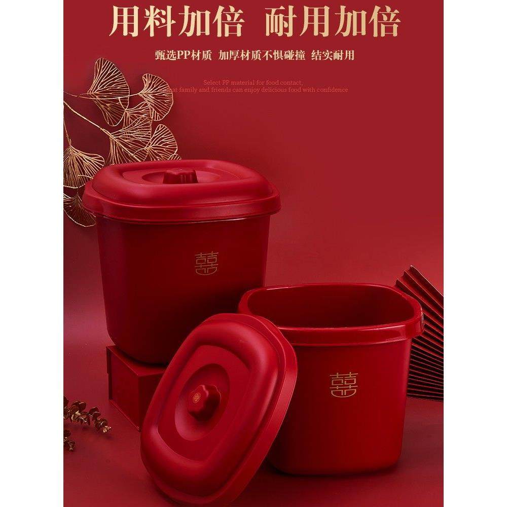 红色米桶20斤家用防潮防虫密封桶结婚乔迁入宅面粉桶米箱30斤米缸,厨房/烹饪用具,米桶/米缸,淘宝优惠券,粉丝福利购,淘宝优惠卷