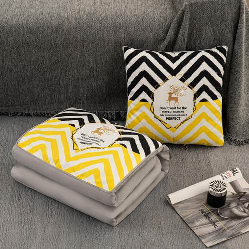 北欧风抱枕被子两用办公室靠枕午睡空调被车载枕头二合一靠垫四季