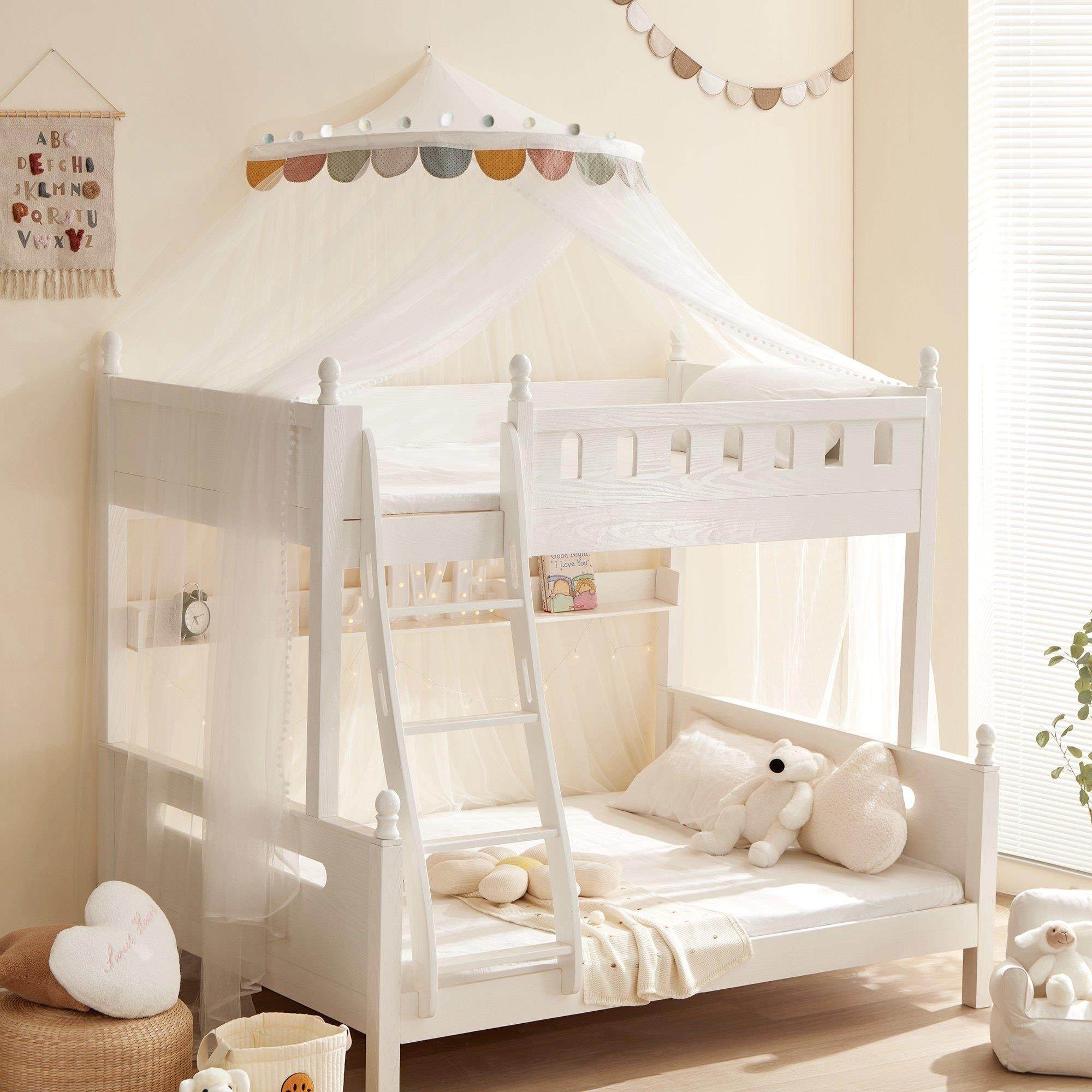 儿童蚊帐上下铺子母床双层学生高低床梯形家用免安装一体式专用,床上用品,蚊帐,淘宝优惠券,粉丝福利购,淘宝优惠卷