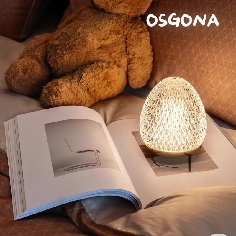 奥斯哥纳轻奢卧室床头台灯简约现代客厅高级感水晶钻感摆件气氛灯