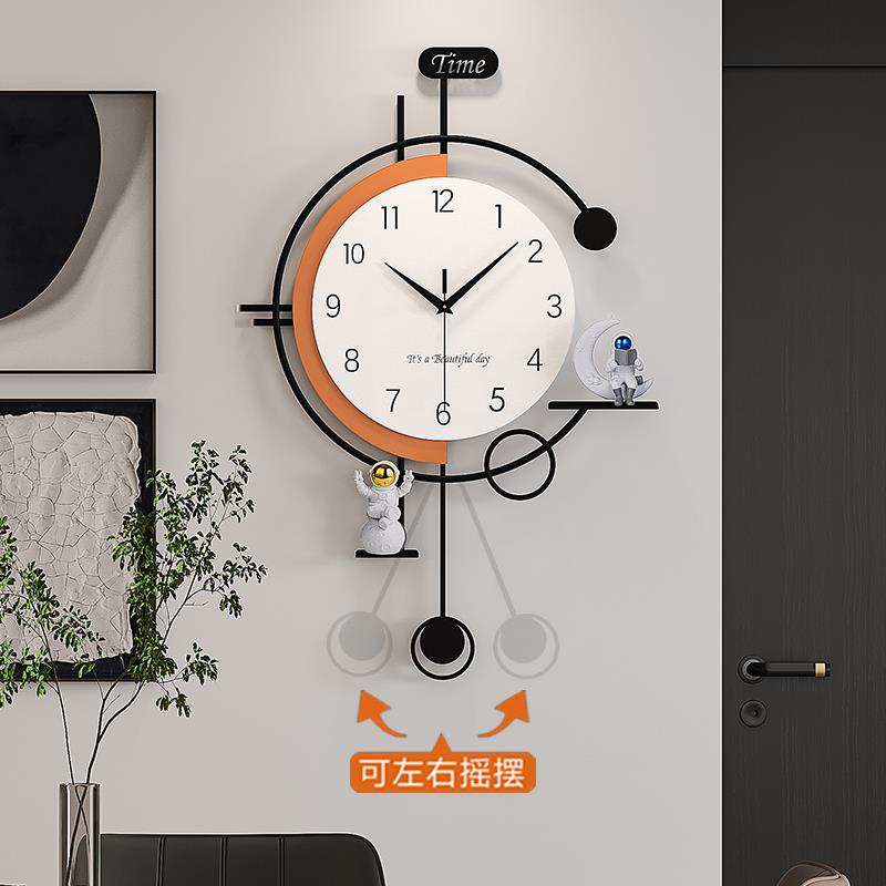 2024新款网红大气家用时尚饭厅创意时钟挂墙现代简约钟表挂钟客厅