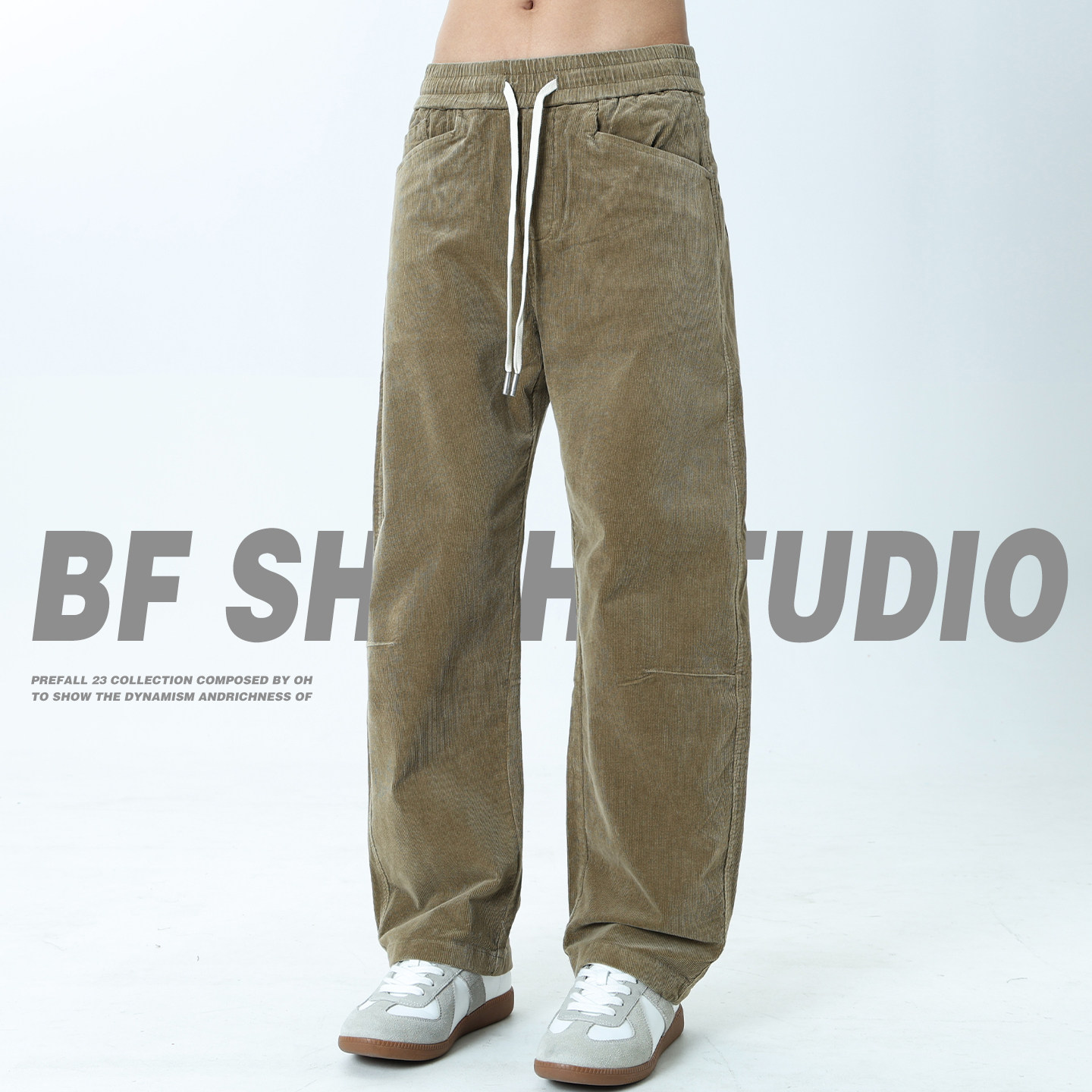 高端美式灯芯绒直筒秋冬款休闲裤男2026新款宽松直筒条绒工装裤子,男装,休闲裤,淘宝优惠券,粉丝福利购,淘宝优惠卷