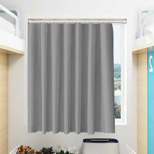 简易小窗帘免打孔安装 宿舍遮阳布伸缩杆整套 飘窗短帘遮光2024新款