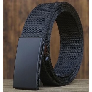 无牙无孔自动扣金属头尼龙帆布皮带腰带裤带外内穿扣内插潮男百搭