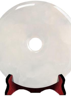 天然阿富汗玉石平安扣摆件和氏璧商务礼品家居客厅玄关装饰品摆件