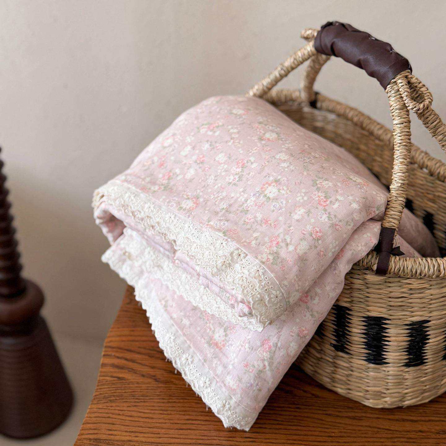 法式碎花棉全双层纯纱单品被套家用四季可用棉小XL202509花边被罩,床上用品,学生床品套件,淘宝优惠券,粉丝福利购,淘宝优惠卷