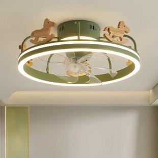 2儿童吸风扇灯360房度摇头205656新款智能护眼卧室灯卡通男孩房顶