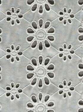 EG190-8494 全孔棉EG-19084绣花 全棉打雕孔绣花布 花边刺 棉布绣