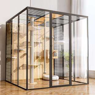 猫笼子家室猫柜用猫483舍超大自空由间爬架一体猫窝猫屋实内木猫