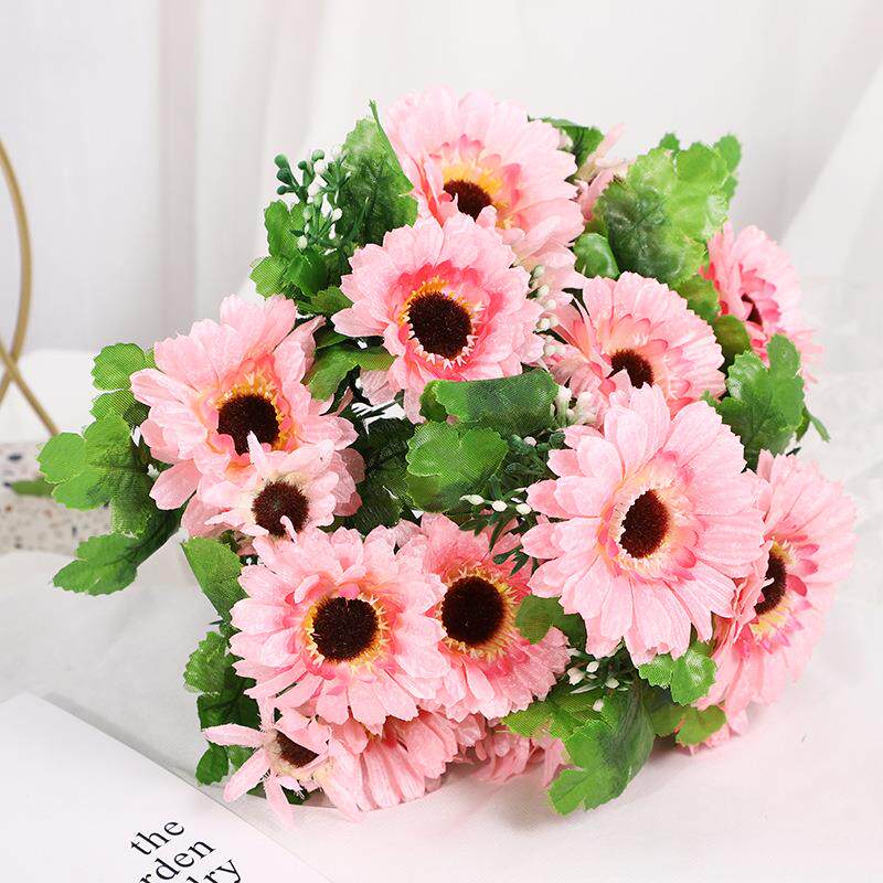 外贸雪花太阳菊花客厅装饰假花花束工程园艺