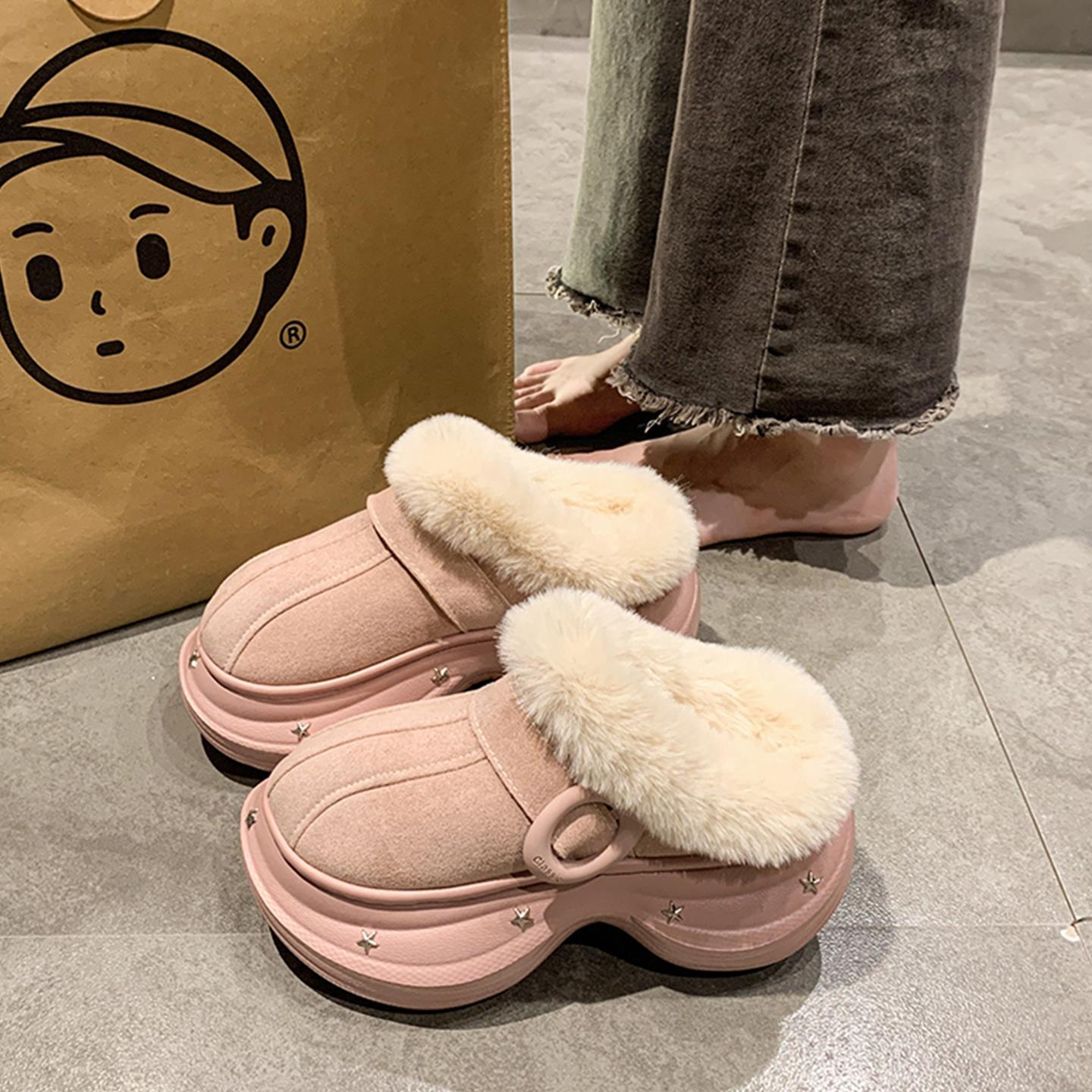 棉鞋女款冬季外穿加绒加厚保暖