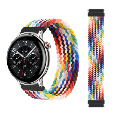 适用vivowatch5表带VIVOwatch3手表带iqoo5腕带智能vivo GT2编织单圈oppoGT夏季五代运动男生3/2/1替换女配件