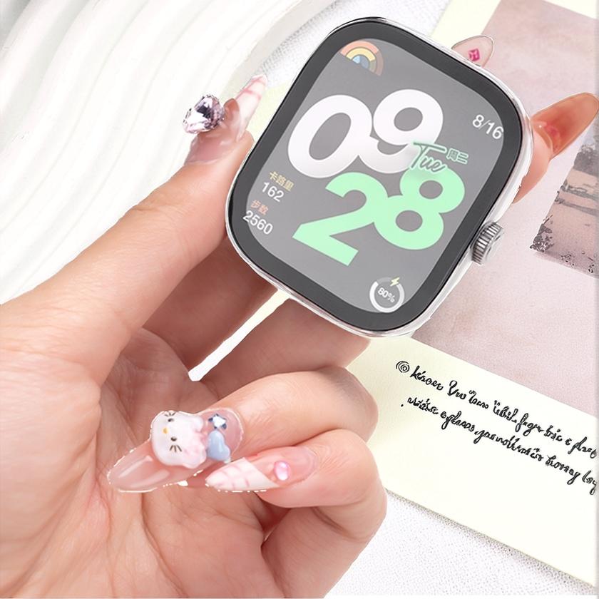 适用红米watch6保护壳红米5lite手表保护套Redmi4智能手表小米钢化表壳壳膜一体5active全包覆盖表盘贴膜
