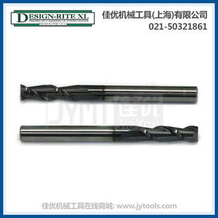 Design-Rite 2刃短刃长ALTiN涂层硬质合金立铣刀
