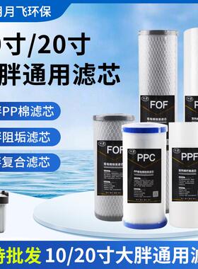10寸20寸大胖滤芯PP棉复合阻垢全屋前置过滤器瓶健康饮水