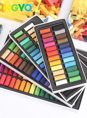 韩国盟友色粉笔MPS黄盒短软色粉12色24色32色48色64色BJD上妆色粉