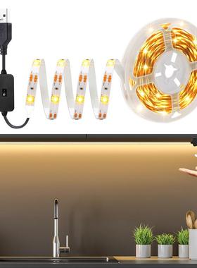 亚马逊跨境5V USB 智能手扫感应灯带 红外灯带 S形 2835白光 灯带