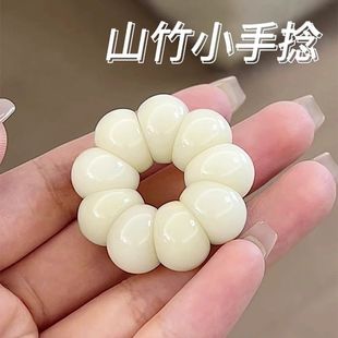 小红薯同款奶白山竹猪大肠菩提手串指尖文玩念珠女盘玩佛珠手指捻