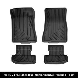 适用于15-24款福特Mustang野马汽车脚垫耐脏专车专用TPE脚垫跨境