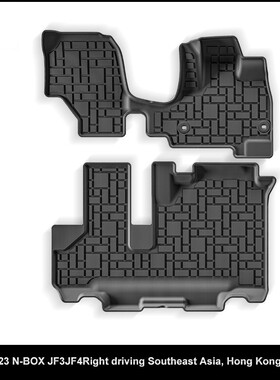 适用于17-23款本田N-BOX JF3JF4右舵汽车脚垫TPE脚垫后备箱垫跨境