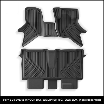 适用于15-24款铃木EVERY WAGON DA17W汽车脚垫TPE脚垫后备箱垫子