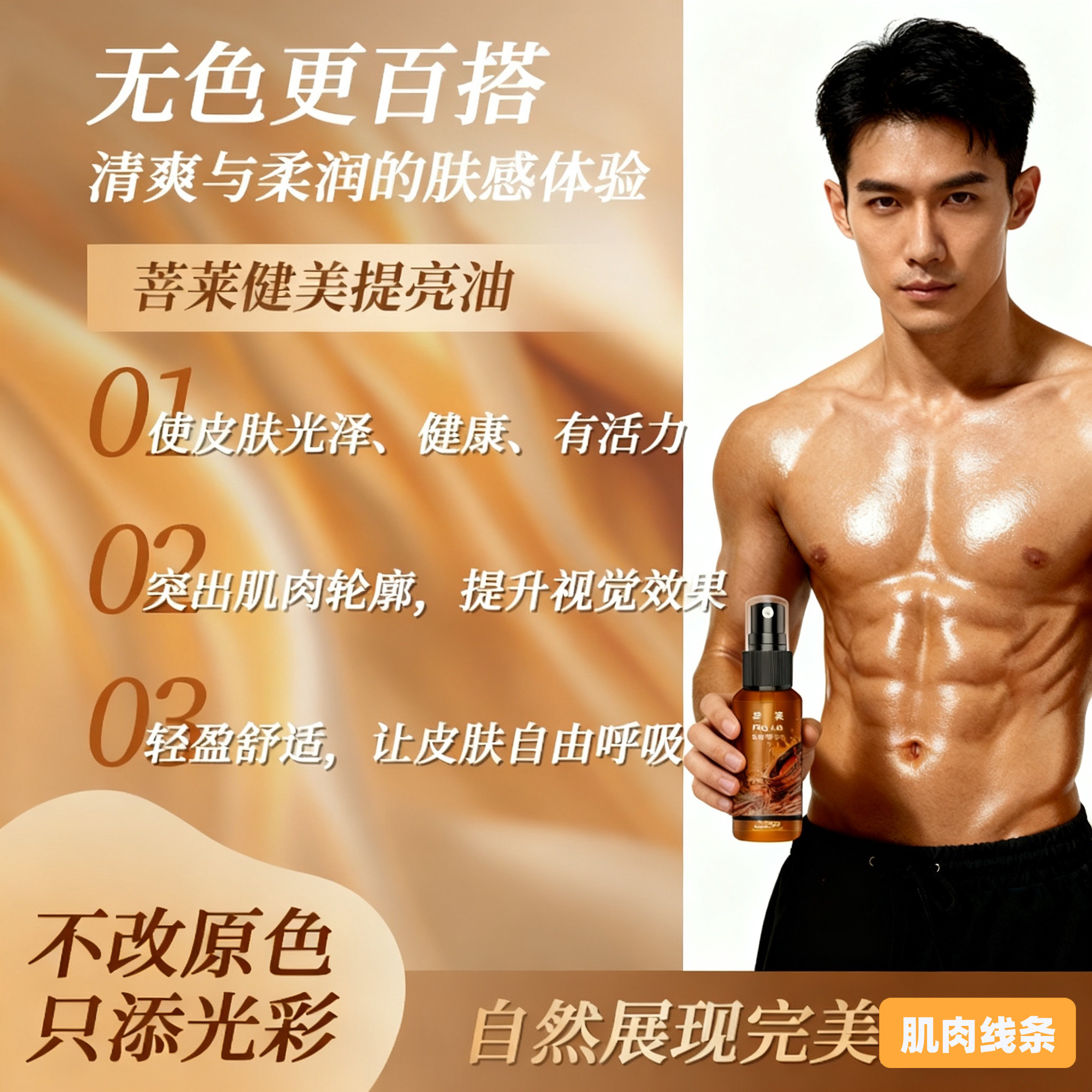 液体油彩提亮油健美油彩提亮液凸显肌肉线条膏状液体提亮