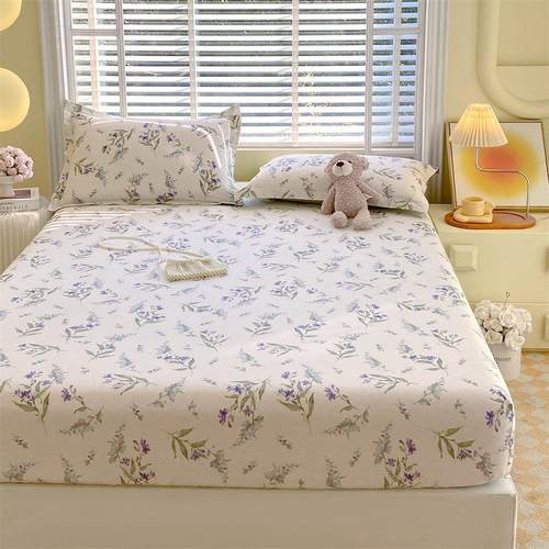 定制全棉任意尺寸床笠田园花卉榻榻米拼接床单定做加长宽加大加高