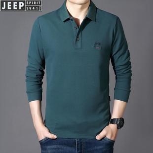 T恤商务休闲polo翻领体恤衫 长袖 8016 SPIRIT男士 JEEP