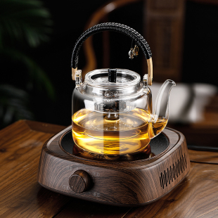 围炉煮茶器家用提梁煮茶壶玻璃泡茶烧水壶耐高温煮茶炉茶具套装