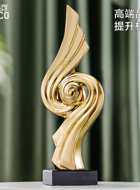 财运亨通酒柜装饰品摆件轻奢现代家居客厅电视柜办公室招财工艺品