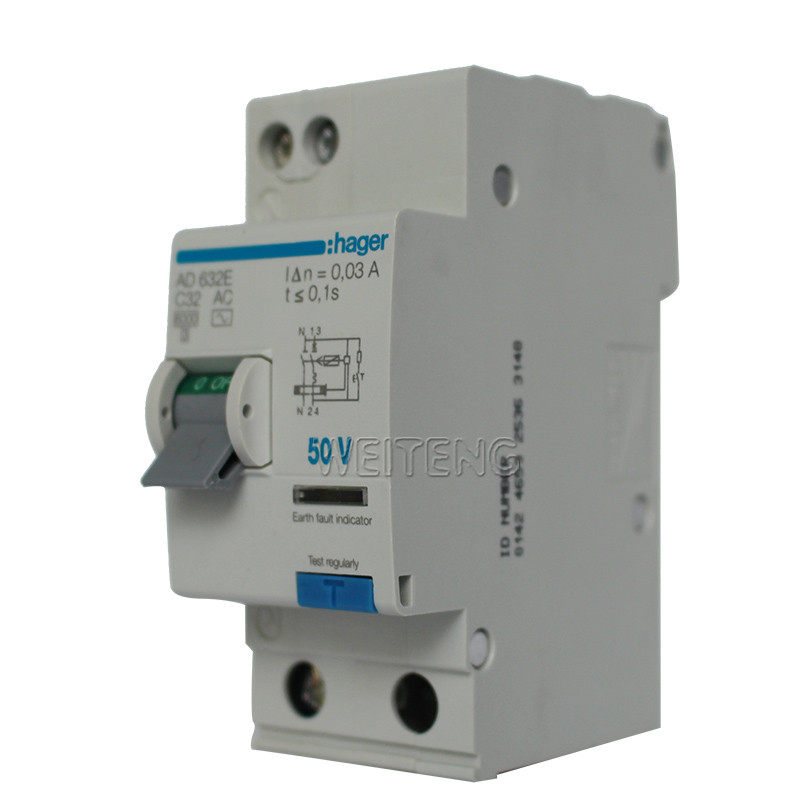 HAGER海格 AD632E AD625E 家用空调热水器漏电32A断路器空开A065E