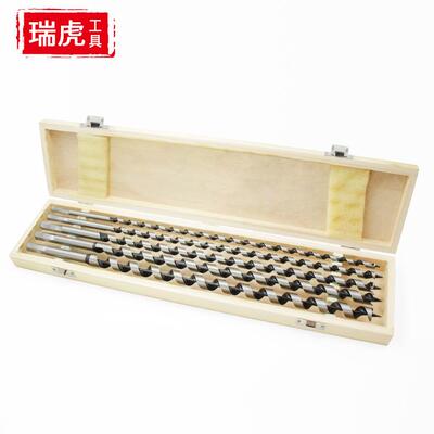木工支罗钻头 六角柄加长支螺钻板材木工钻头开孔器木盒套装5PC