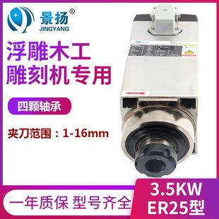 4.5 景揚(yáng)雕刻機(jī)風(fēng)冷主軸1.5 2.2 3.5 6kw7.5kw方形開料機(jī)主軸電機(jī)