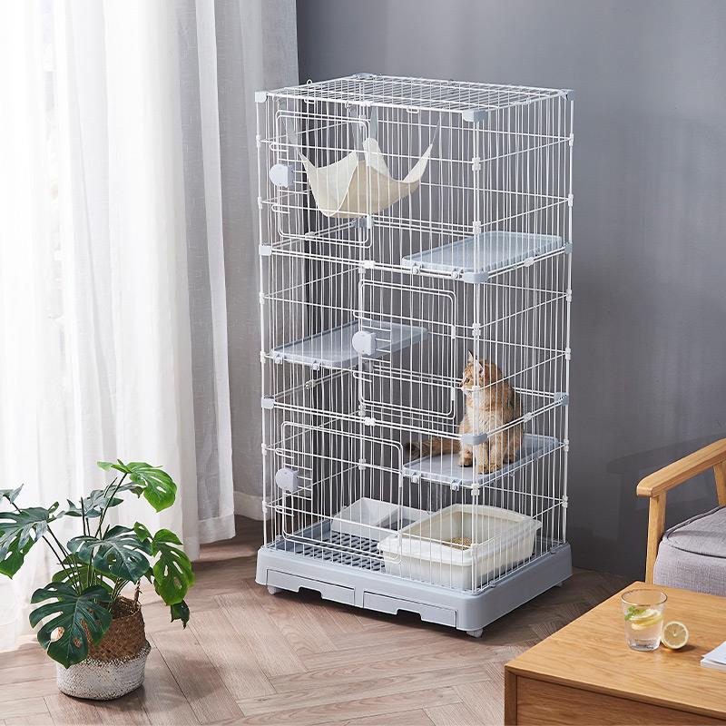 HAKE黑咔迷你猫笼子两层空间猫窝宠物用品室内小户型家用猫笼不占