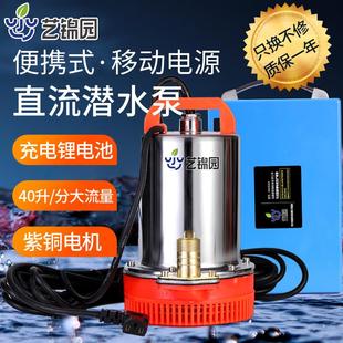 充电水泵高压潜水泵48v60v电动大流量高扬程电瓶车农用灌溉抽水机