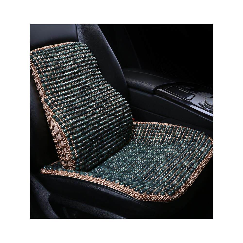 菩提子木珠汽车坐垫夏季凉垫新款透气三件套车垫夏天手编单片座垫