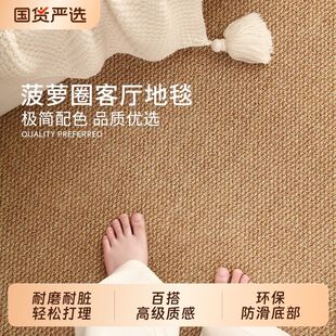 2026新款轻奢防水茶几地毯客厅仿剑麻地垫简约可擦卧室5新品