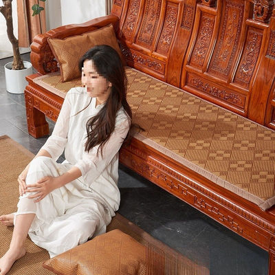 2025新款红木凉席垫加厚中式坐垫实木椅子垫凉爽坐席四季适用