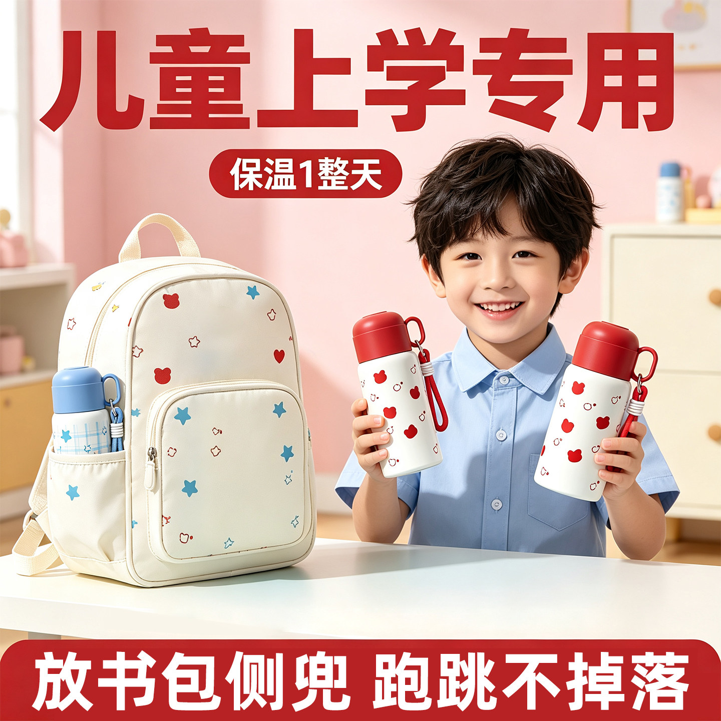 儿童水杯吸管保温杯儿童幼儿园上学专用一年级大容量女316高颜值图片