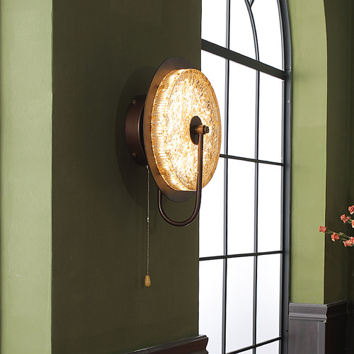 老钱风中古设计师款床头壁灯