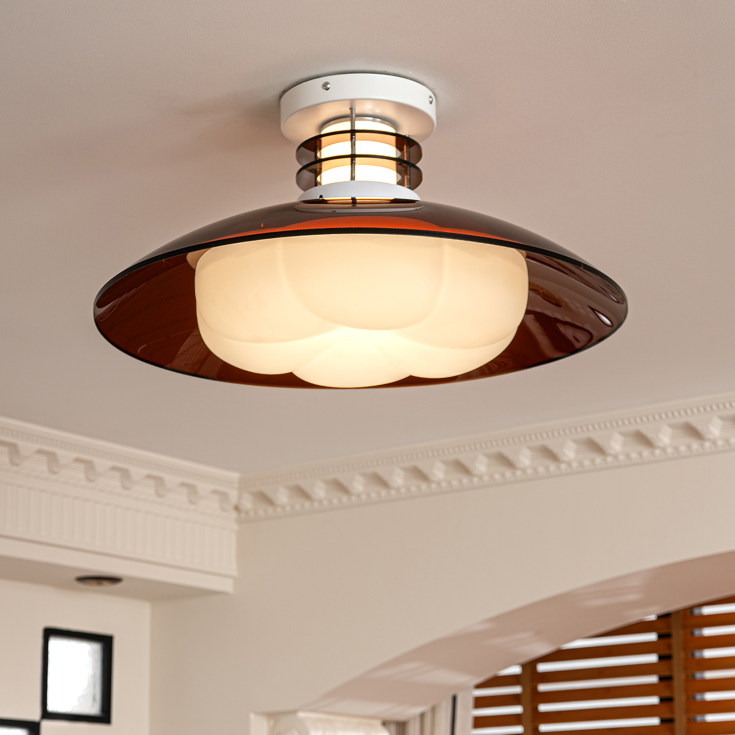 设计师款奶油中古风氛围感卧室灯