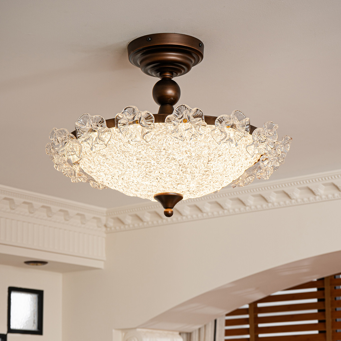 宝兮 卧室吸顶灯中古风复古美式房间主卧灯饰法式全光谱护眼灯具